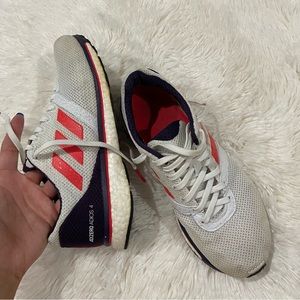 adidas Adizero Adios 4 White Purple Bright Red
